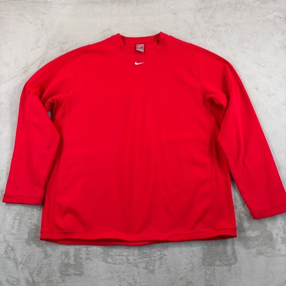 Vintage Y2K Team Nike Center Mini Swoosh Travis Sweatshirt in Red Men 2XL Crew